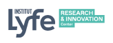 Logo of Institut Lyfe, Research & Innovation Center, with modern typography and teal accents emphasizing research and development.